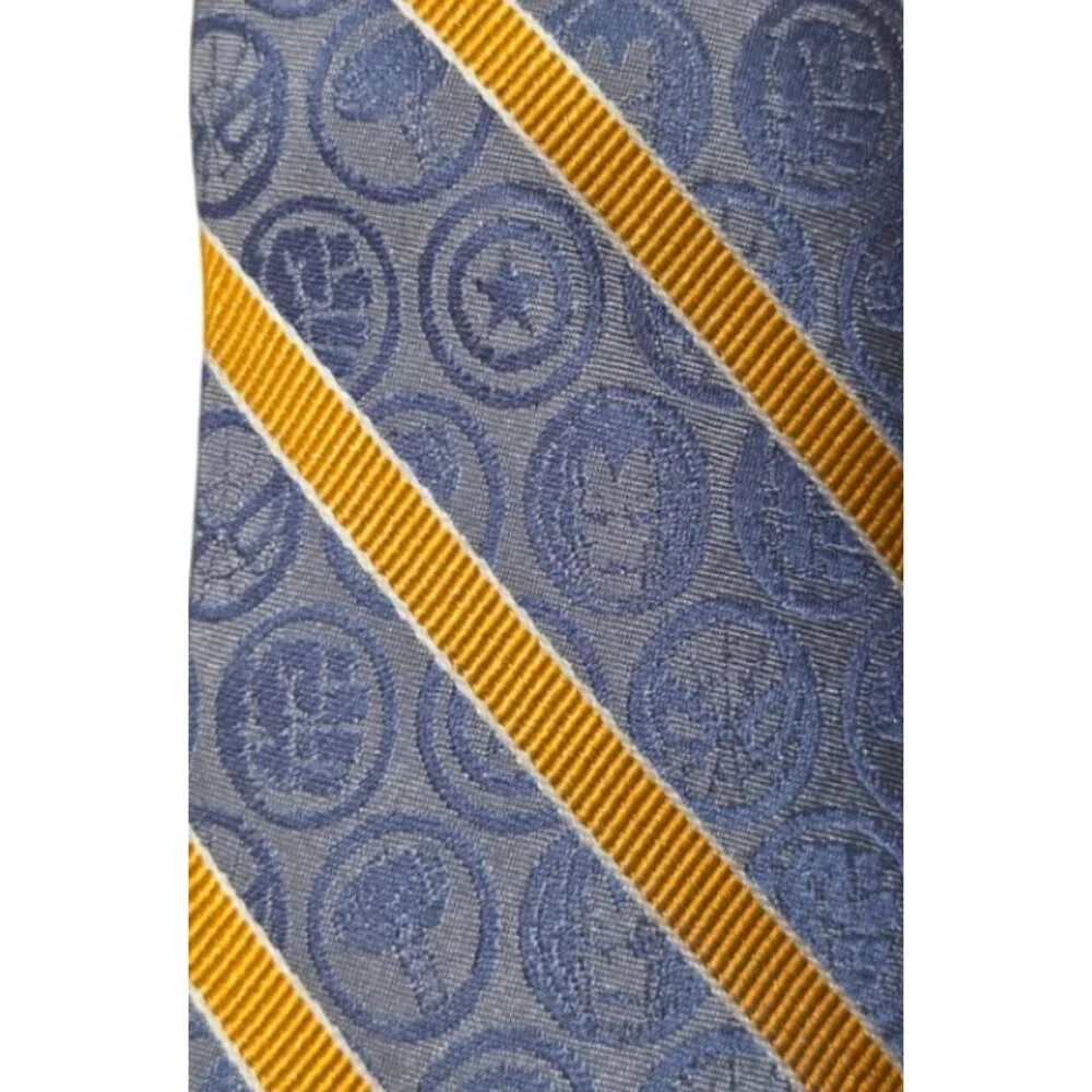 Marvel Avengers Logo Blue and Orange Kid 100% Silk Tie (6-12yrs) NWT